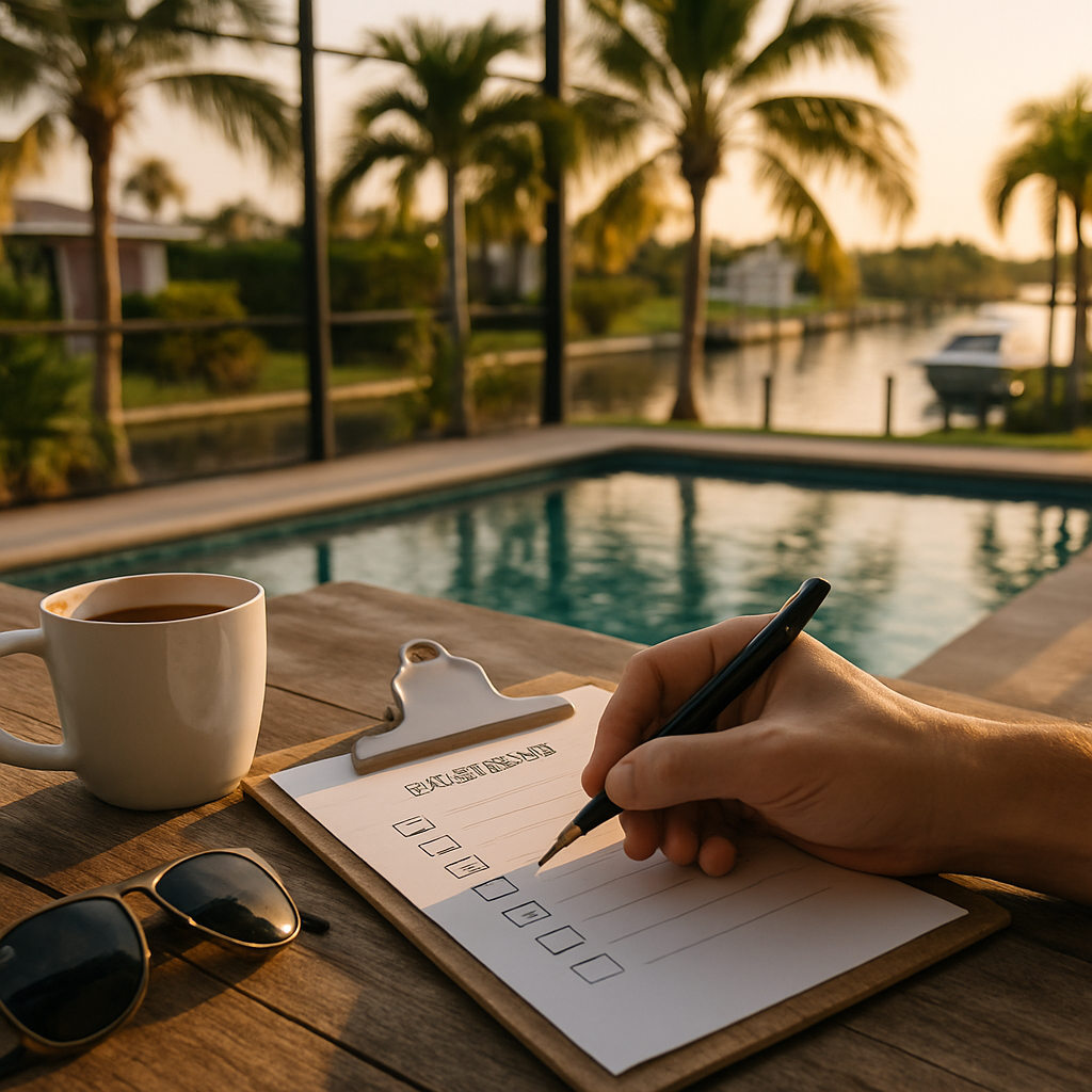 Ausstattungscheckliste vor der Buchung bei Villa Cape Coral 4U